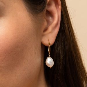 Mejuri Organic Pearl Hoops